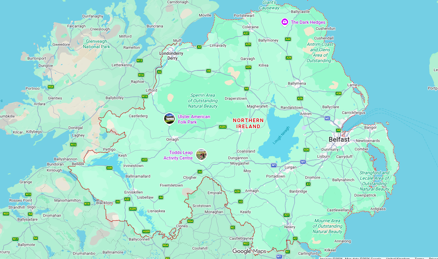 Map of Northern Ireland